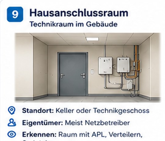 Hausanschlussraum visuell erkennen